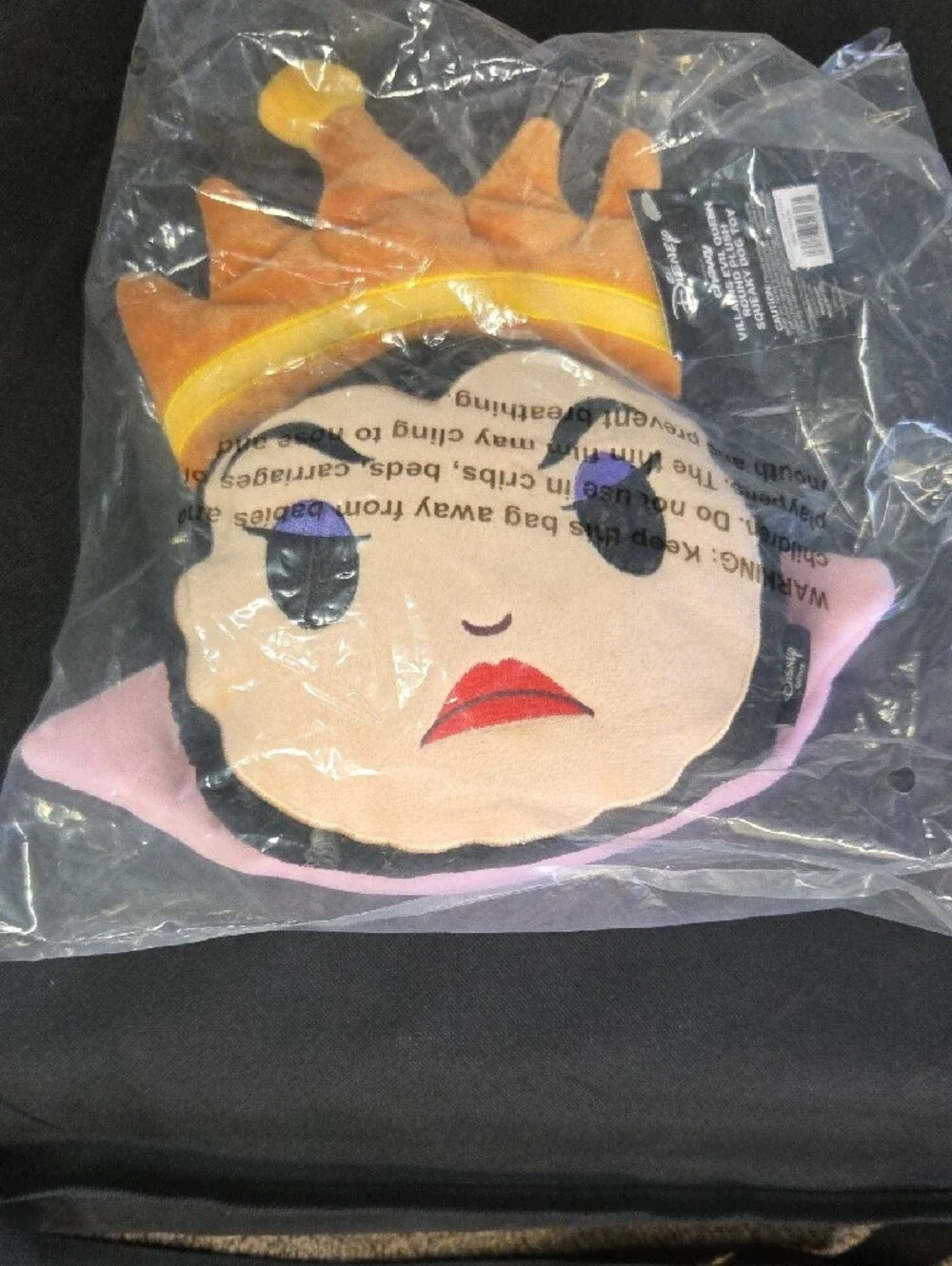 Disney Queen Face Plush Pillow - Cream, Pink, Gold